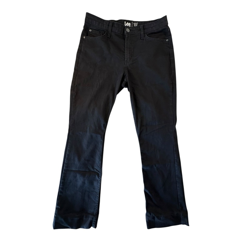Lee Black Bootcut Jeans Regular Fit Mid Rise‎ Women's Sz 16